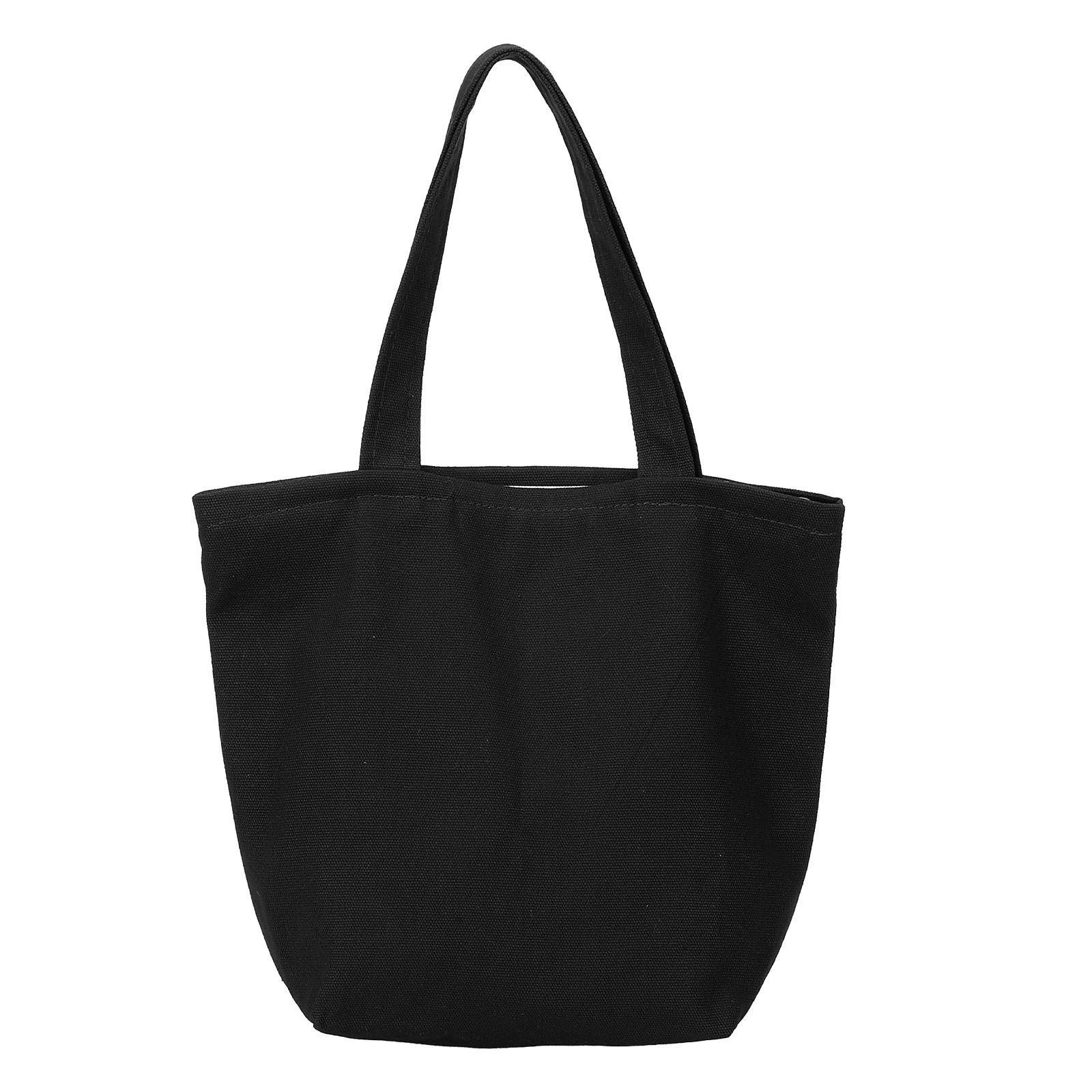Blank Tote Bag with Zipper 10.2″ x 3.9″ Reusable Shopping Handbags Black]