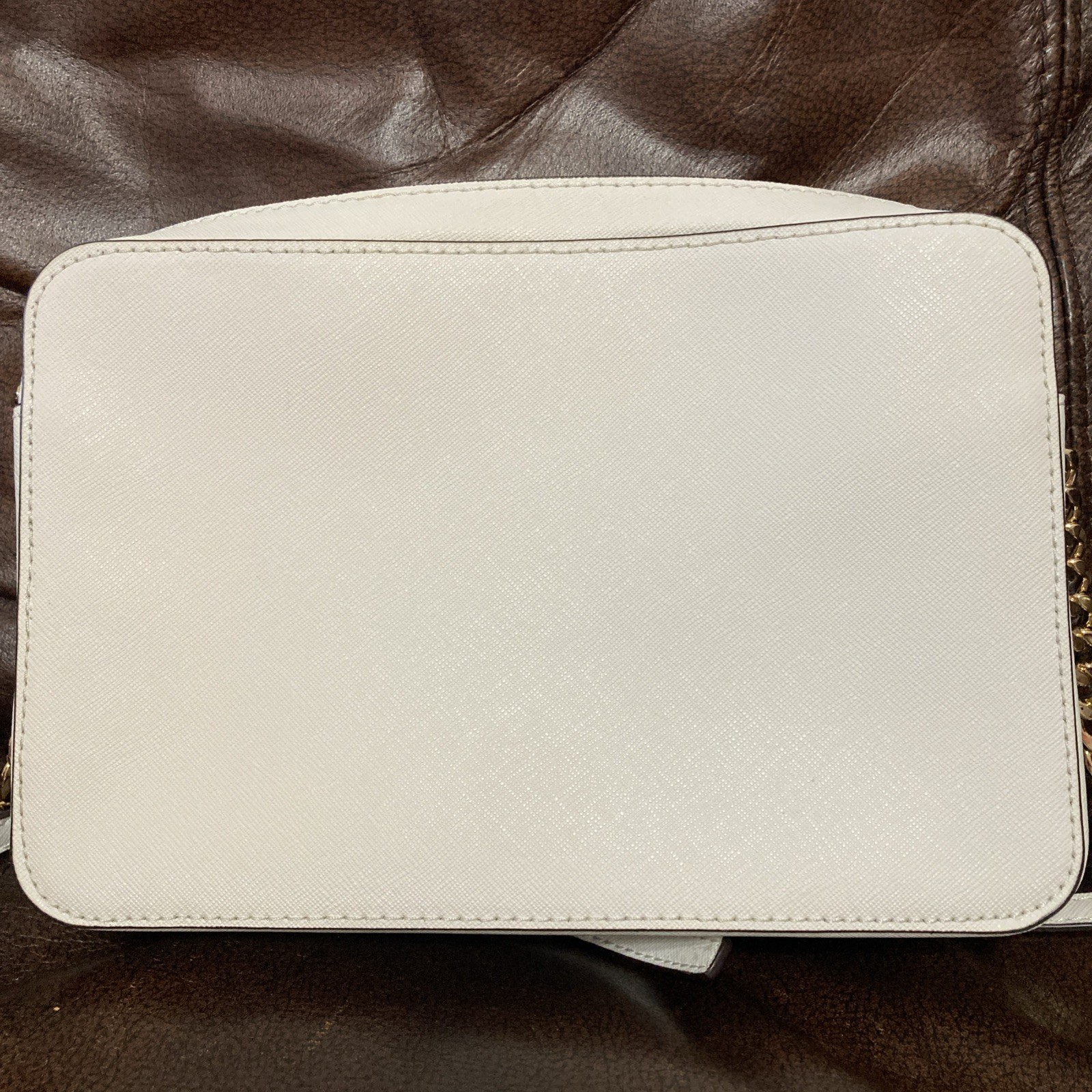 Michael Kors White Gold Butterfly Studded Crossbody Bag Adjustable Chain purse