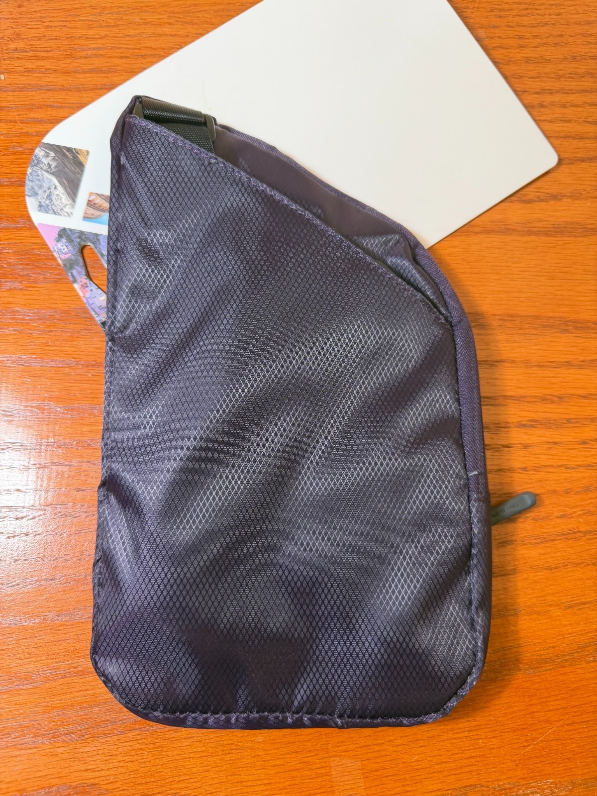 Travelon Slim Crossbody Bag RFID Travel Passport Sling Blackberry NWT Style 4350