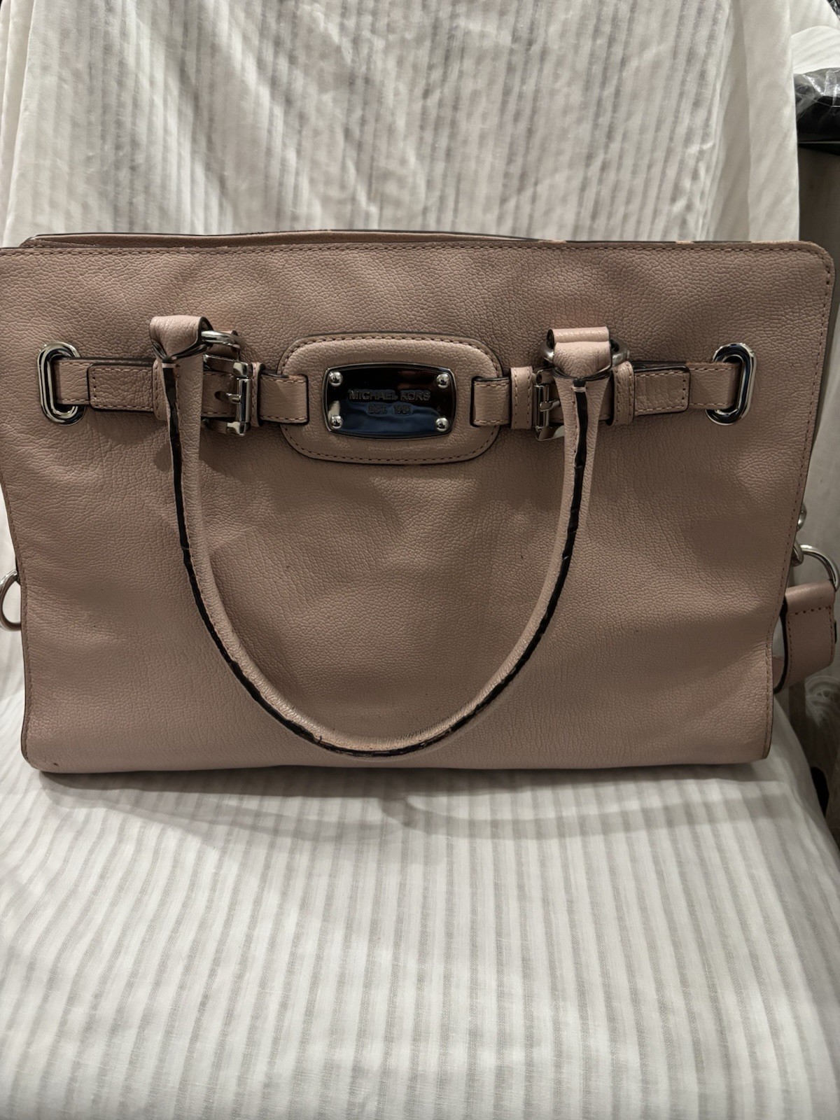 MICHAEL KORS Hamilton Women’s MK Satchel Bag Luggage Saffiano Leather