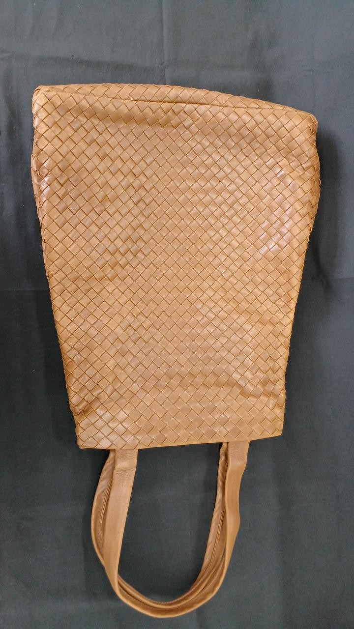 BOTTEGA VENETA Tote Bag Intrecciato Leather Orange Size Depth 1.97 in Unisex 99