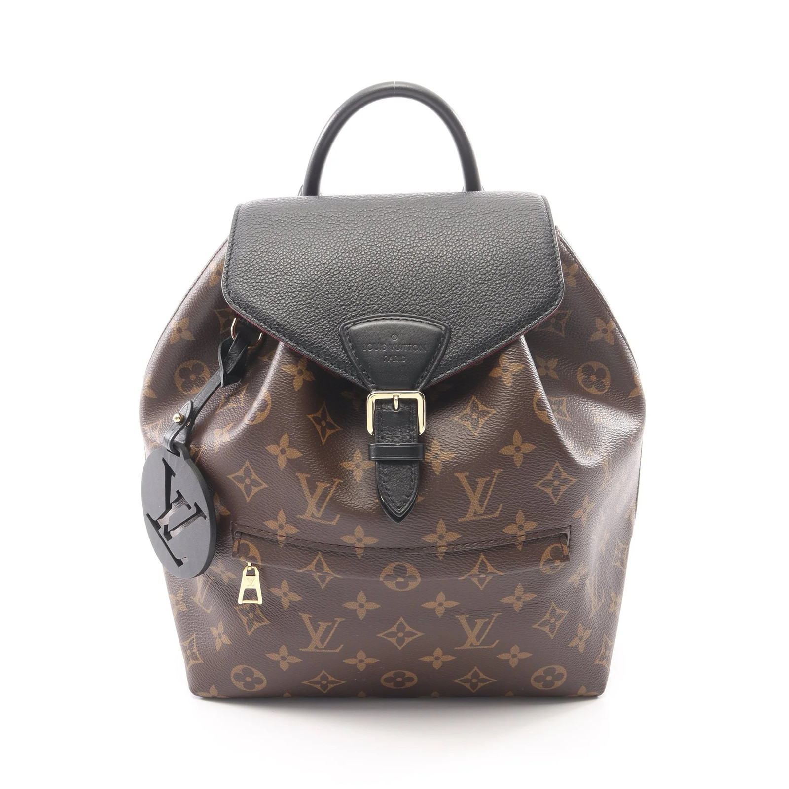 Louis Vuitton Montsouris NM PM Backpack Black PVC Monogram Women’s #RCB15812