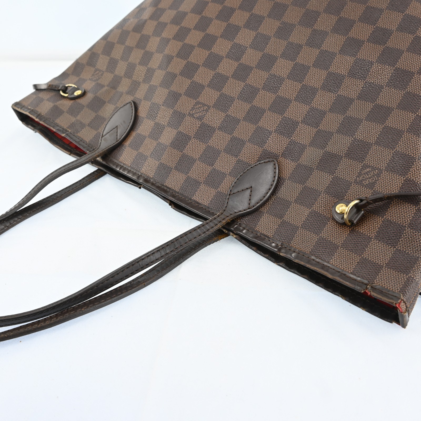 Louis Vuitton Neverfull MM Shoulder Bag Damier Ebene Tote Bag N51105 N2708YG801