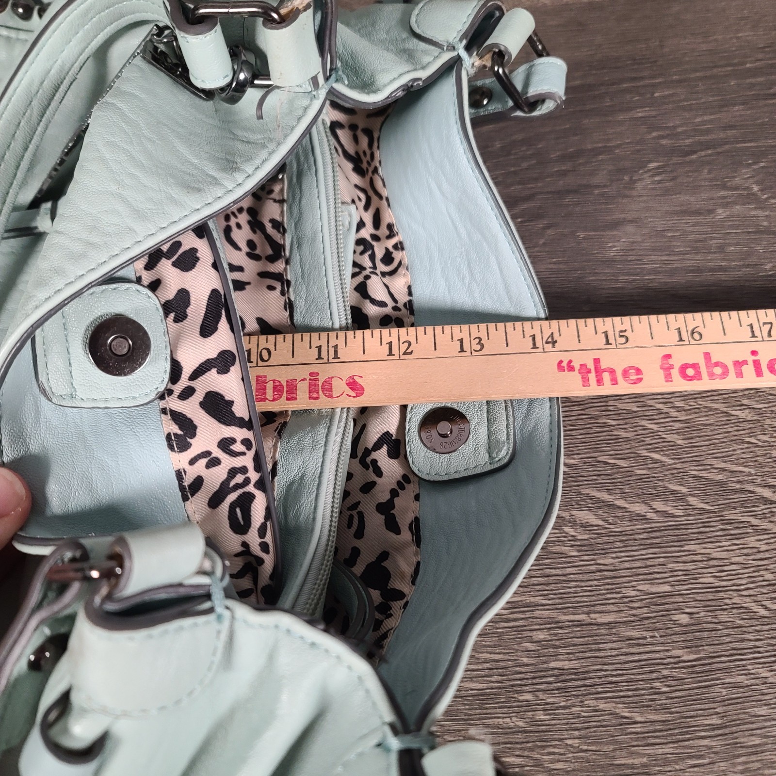 Jessica Simpson Mint Green Bag Shoulder Straps Large With Silver Studs