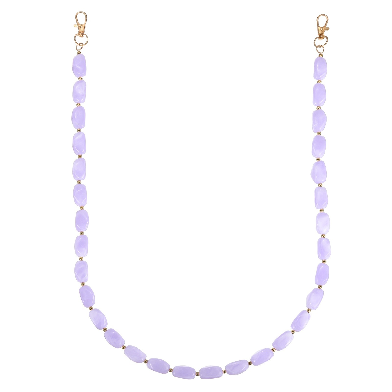 Bead Purse Strap Acrylic Purse Chain Extender, 30.12″, Light Purple