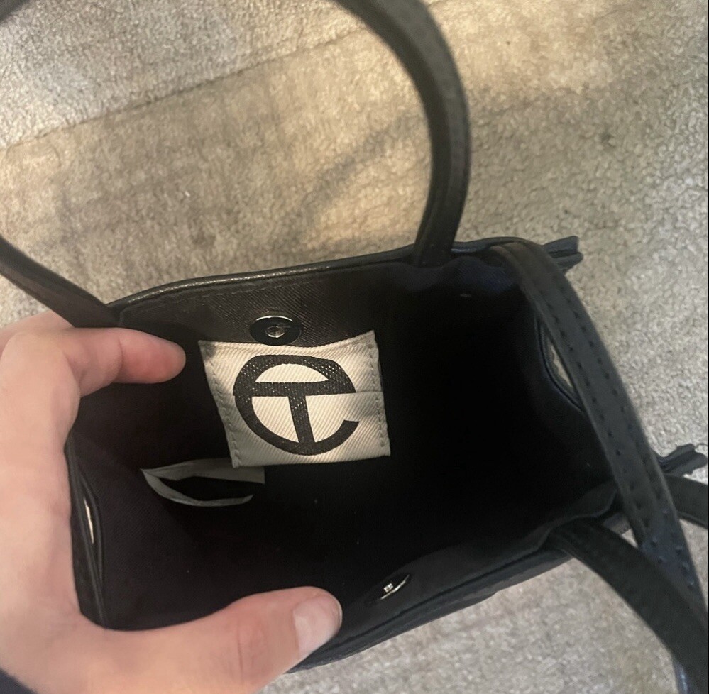 Telfar Small Leather Shopping Bag – Black (TF-012-BK-S 001)