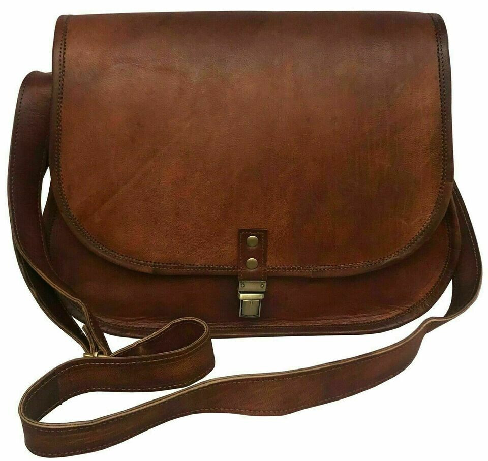 Women’s Travel Saddle Vintage Bag Genuine Leather Purse Crossbody