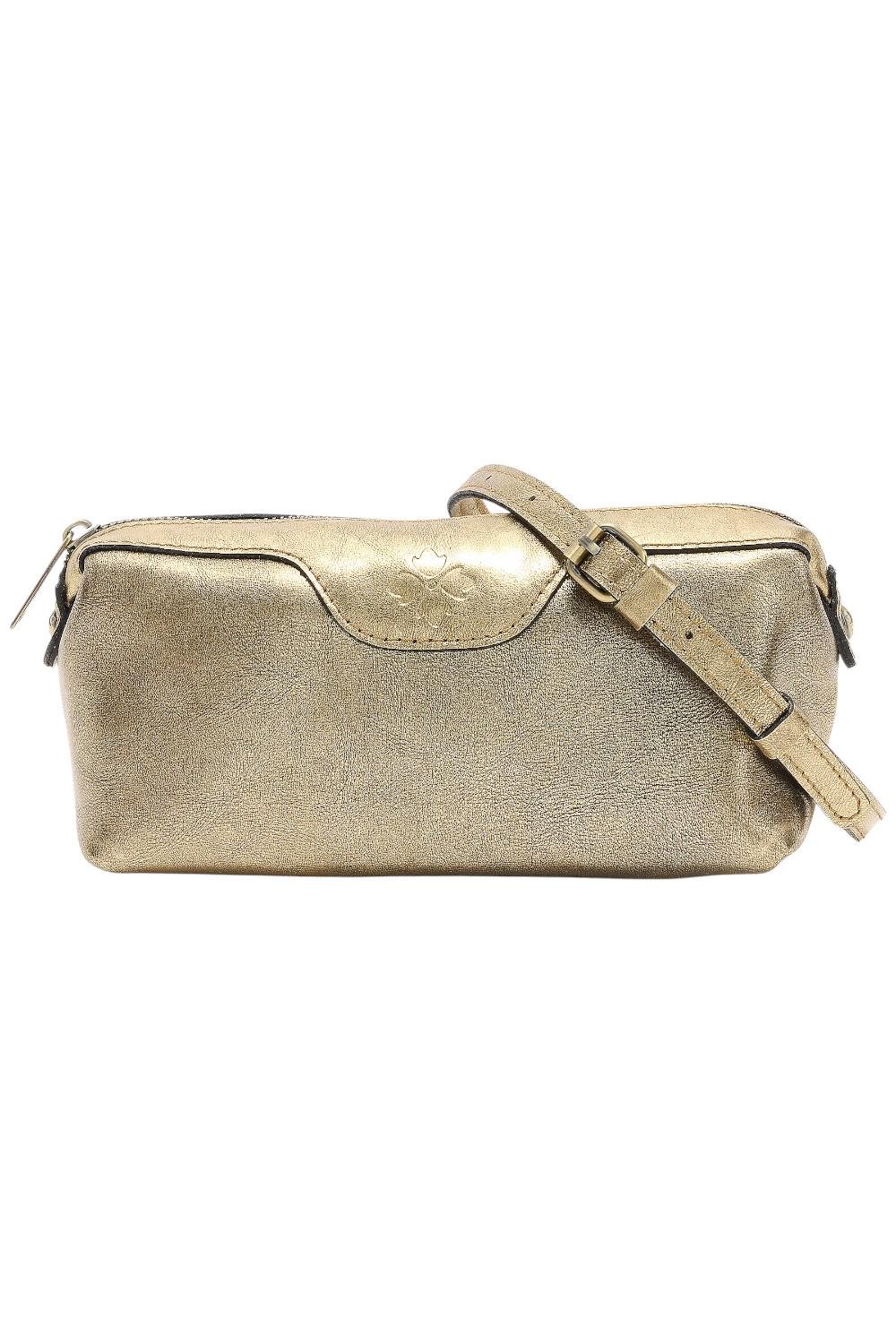 Patricia Nash Leather Joliet Pouch Crossbody Antique Gold