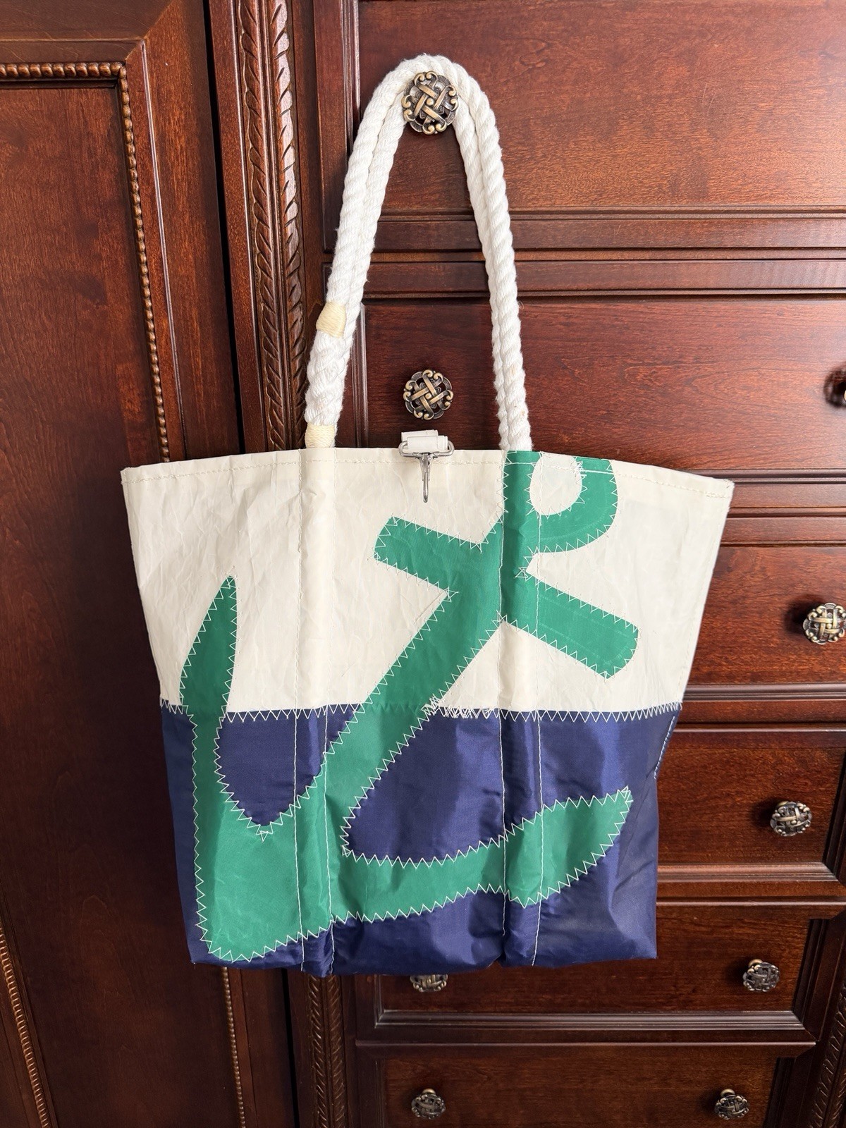 Sea Bags Maine x Sperry Top-Sider Recycled Sailcloth Rope Handle Tote Beach Bag