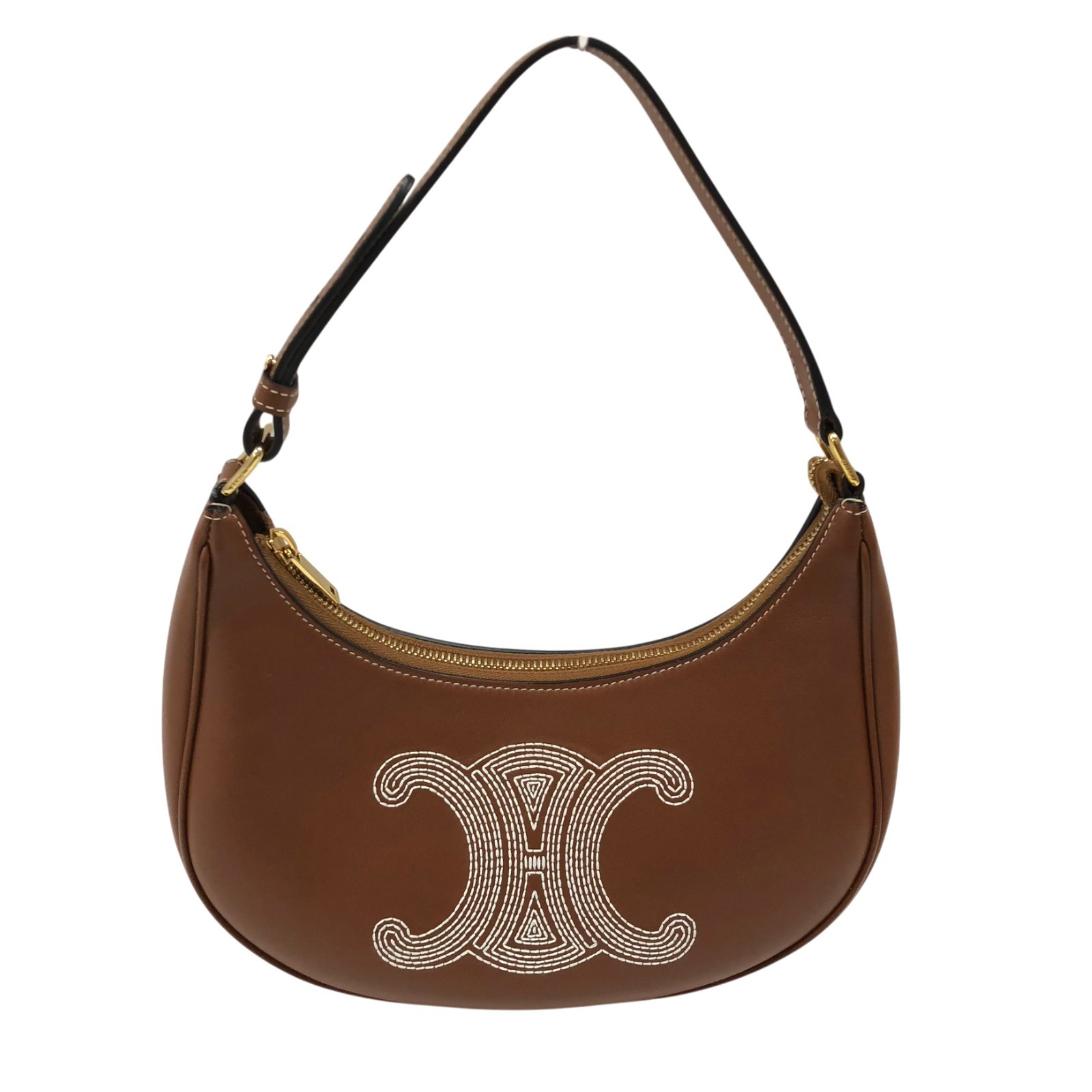 Celine Ava Medium Bag 193953 Tan Smooth Calfskin Leather Shoulder Handbag 99