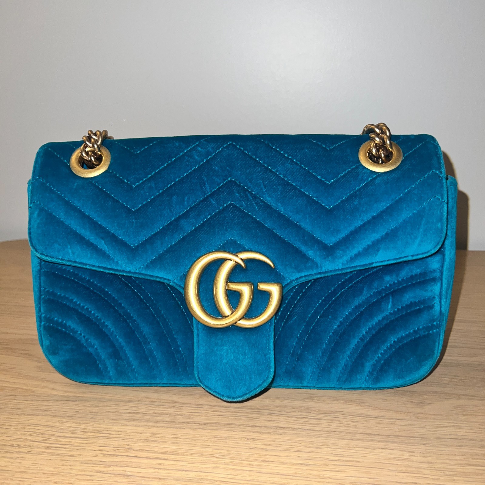 Gucci Marmont Matrace Velvet Shoulder Bag