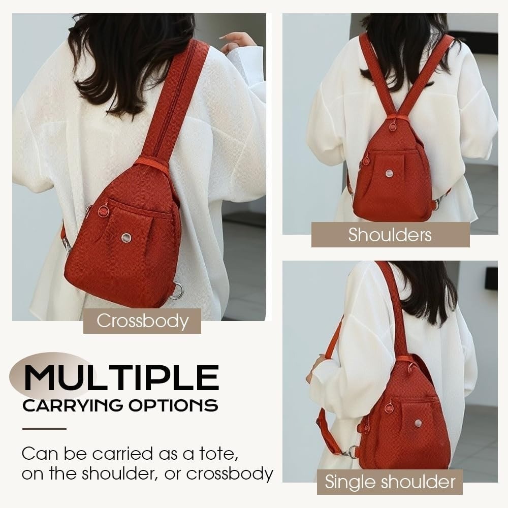 3 in 1 Convertible Travel Tote Backpack Commuter Bag Waterproof Oxford Fabric