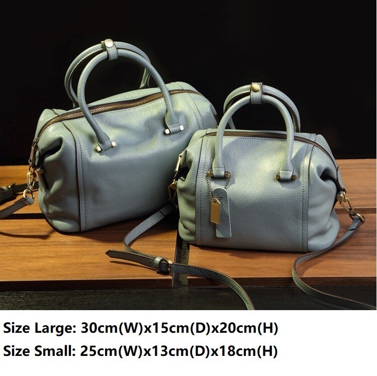 Women’s Boston Bag Ladies Leather Shoulder Bag Crossbody Bag Satchel Large/Small