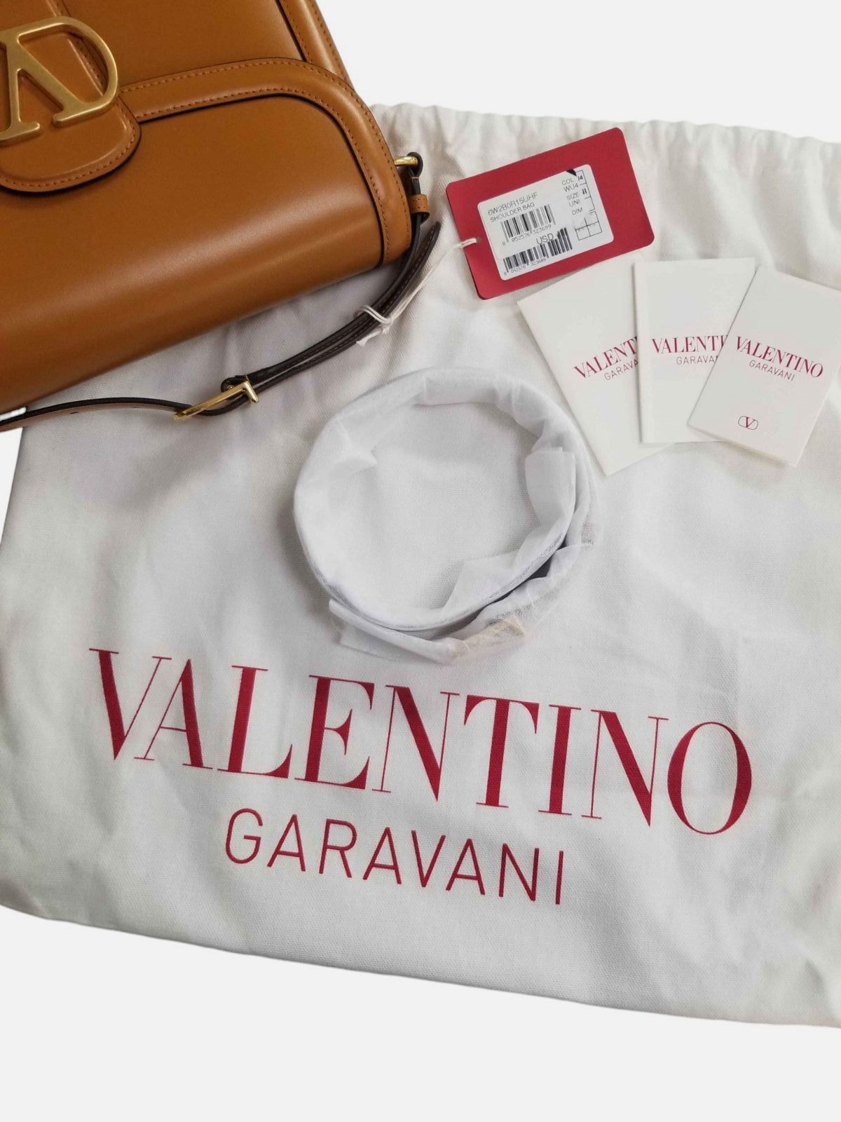 Valentino Garavani Women Brown 9TO5 VLogo Leather Shoulder Crossbody Bag