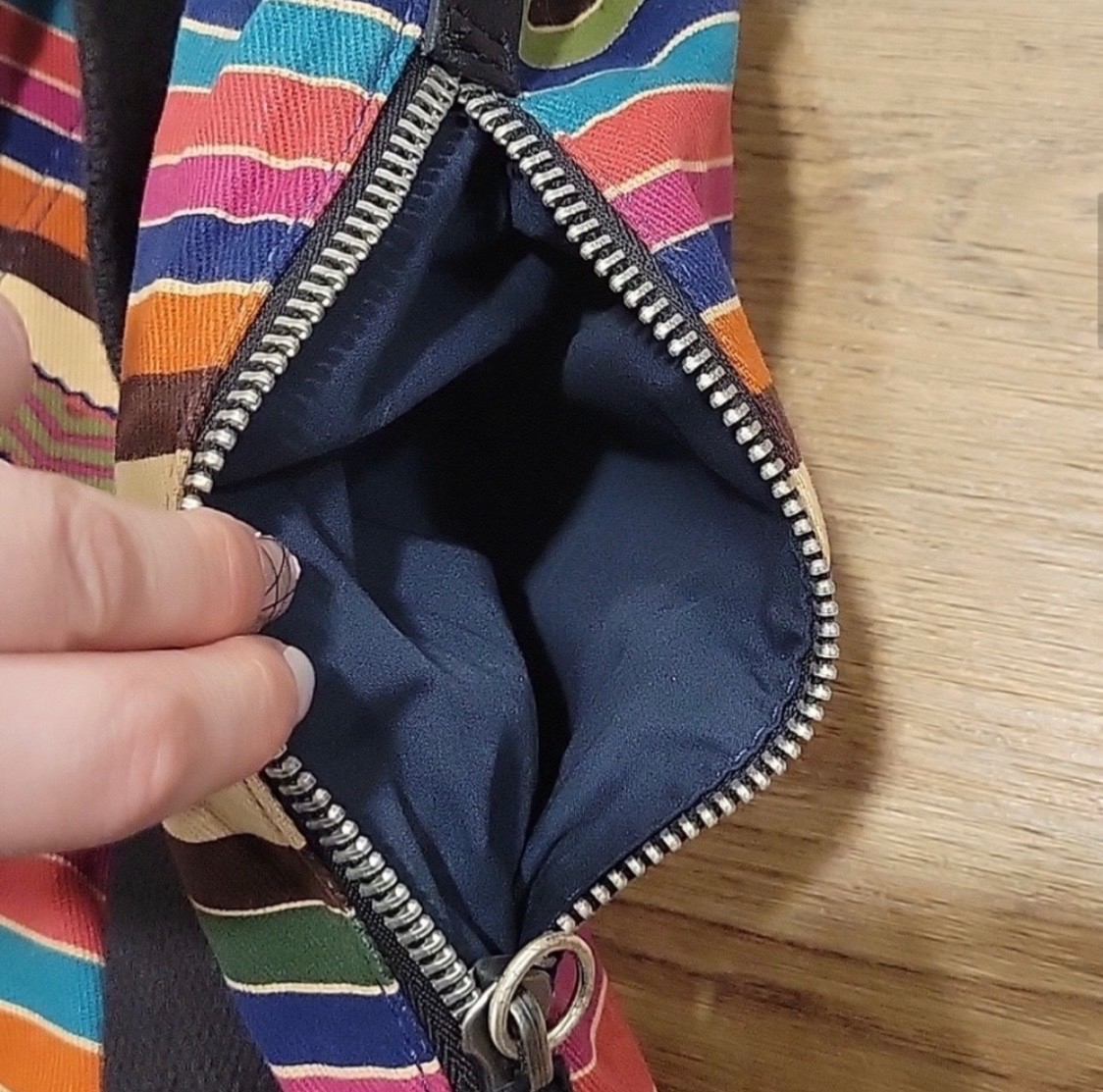 Lucky brand suede, material backpack colorful leather drawstring bag