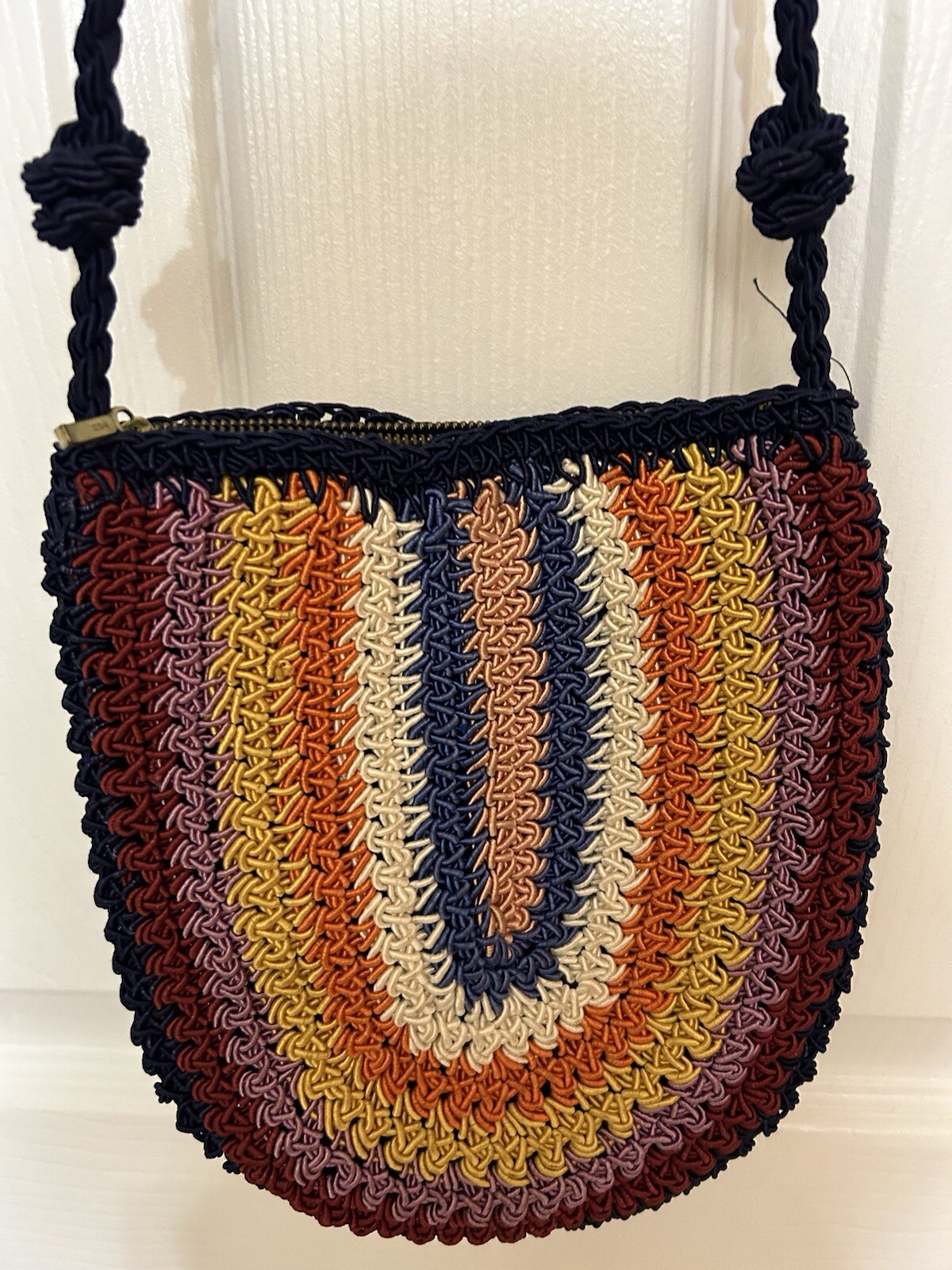 Handmade Artisan Italy Boho Hippie Shoulder Bag Purse Lined Vintage