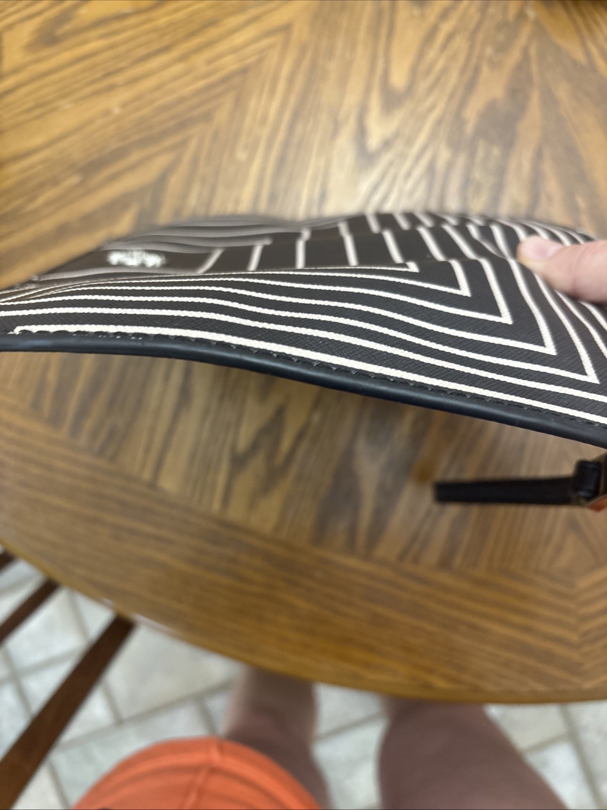 RAFE CELIA CLUTCH BAG BLACK/WHITE 8.5in#12in