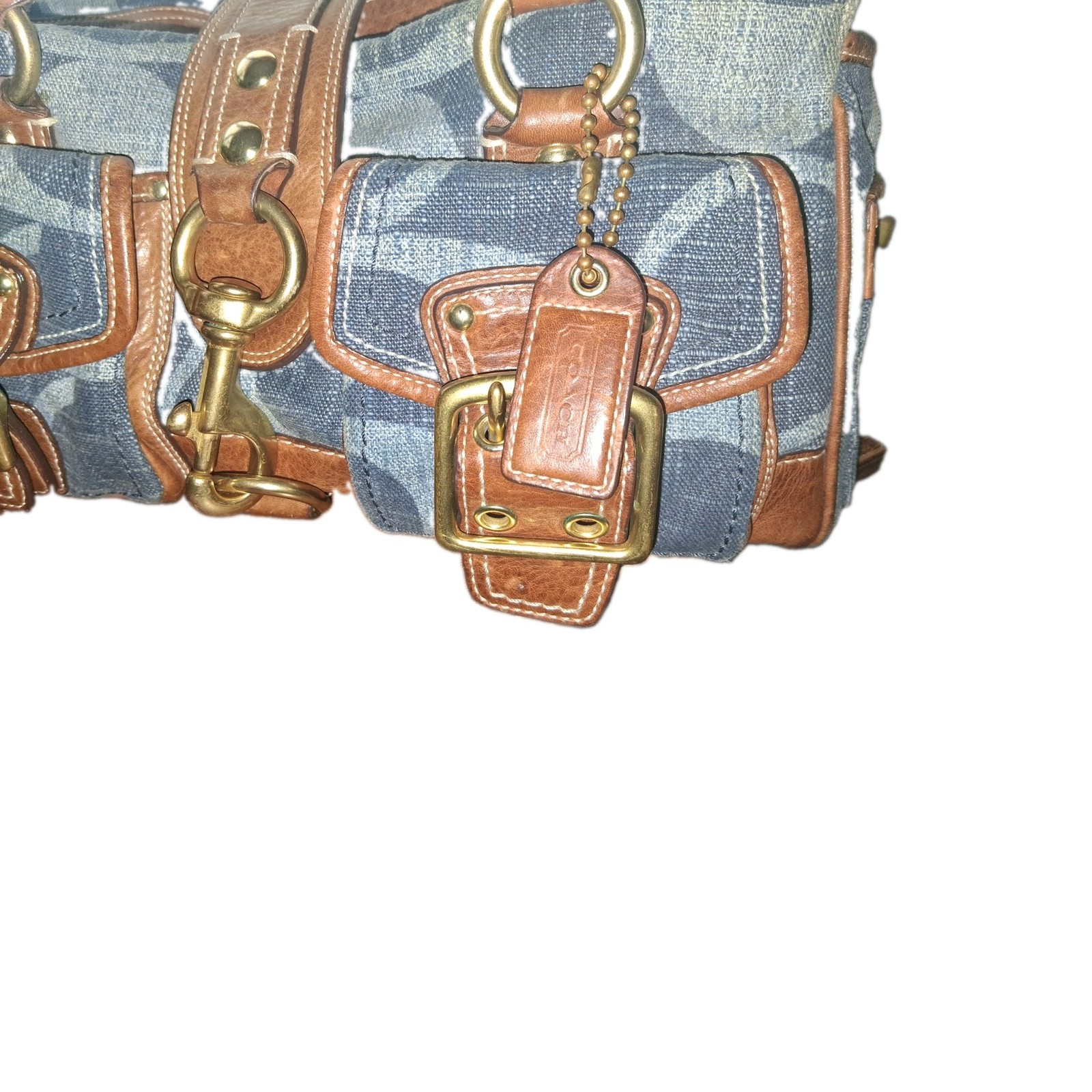 This is a vintage Y2K Coach Mandy Legacy Satchel Bag (Style #10827)