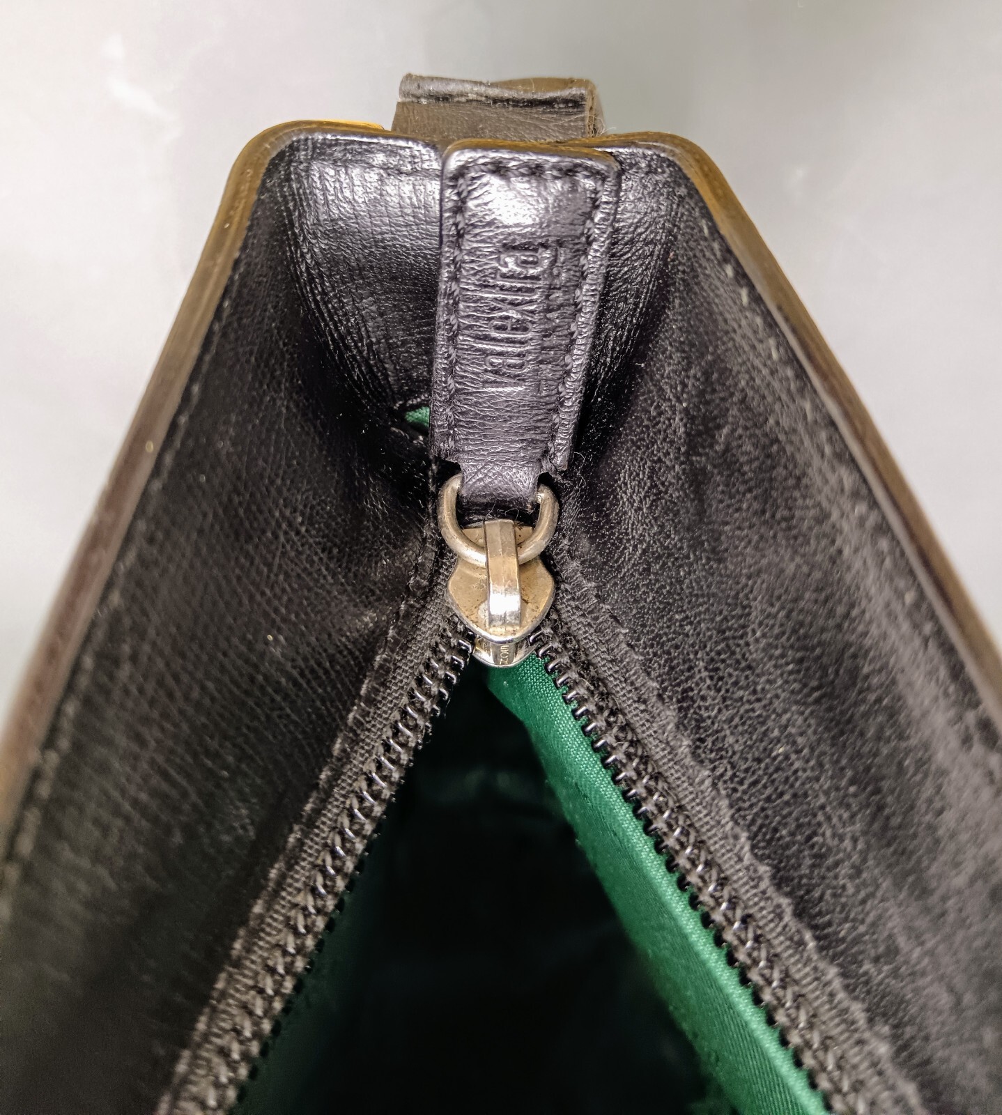 Valextra Shoulder Bag Millepunte Black Leather