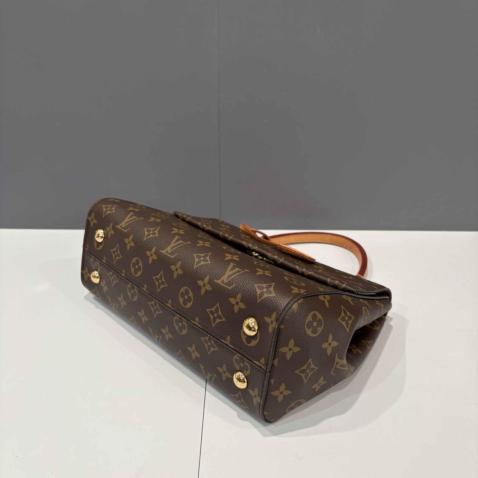 Louis Vuitton Cluny Mm Light Brown Dark Brown Blue Monogram (zy061026a1)