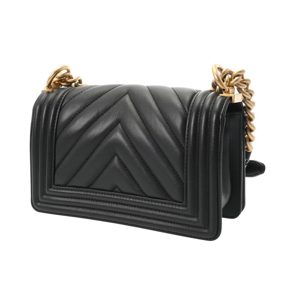 CHANEL ChainShoulder 7.9″ A67085 Boy Chanel/V Stitch lambskin black Women Sh…