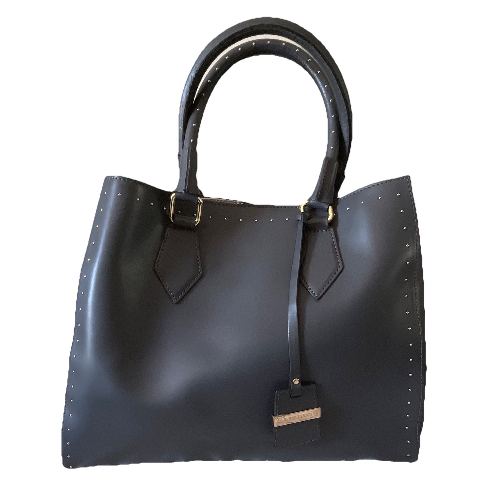 A. Bellucci Women’s Dark Gray Italian Leather Handbag