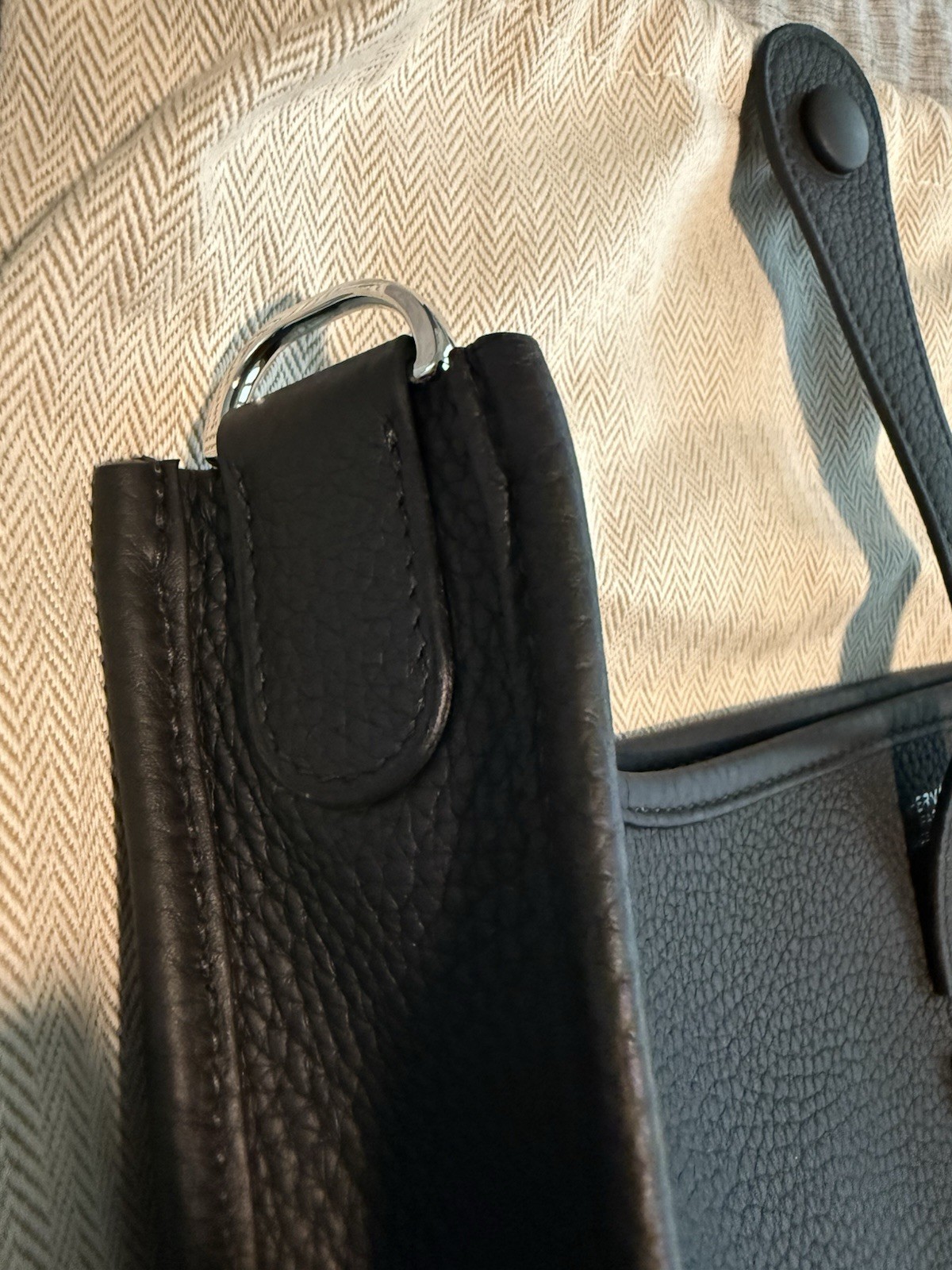 Hermes Evelyne 29 PM Black Crossbody Taurillon Clemence Leather Silver HW NEW