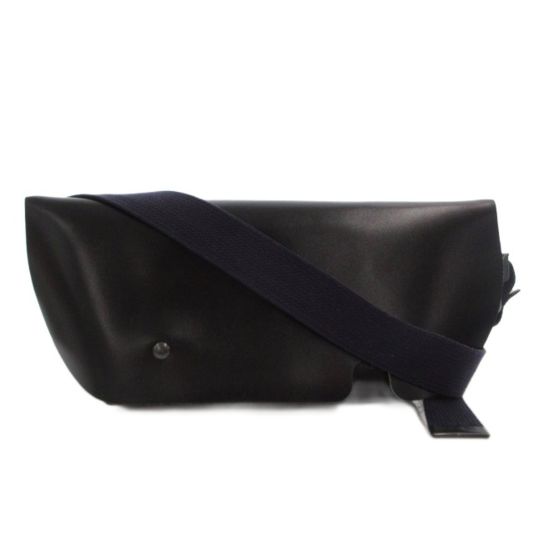 Unicorn & co Uni&co. Messenger Bag Shoulder Logo Flap Crossbody Black ff Used c3