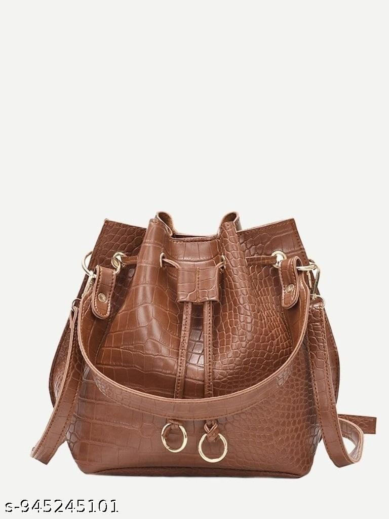 POTLY Design Tote Bag – Luxurious Top Handle Handbag with Three Compartments