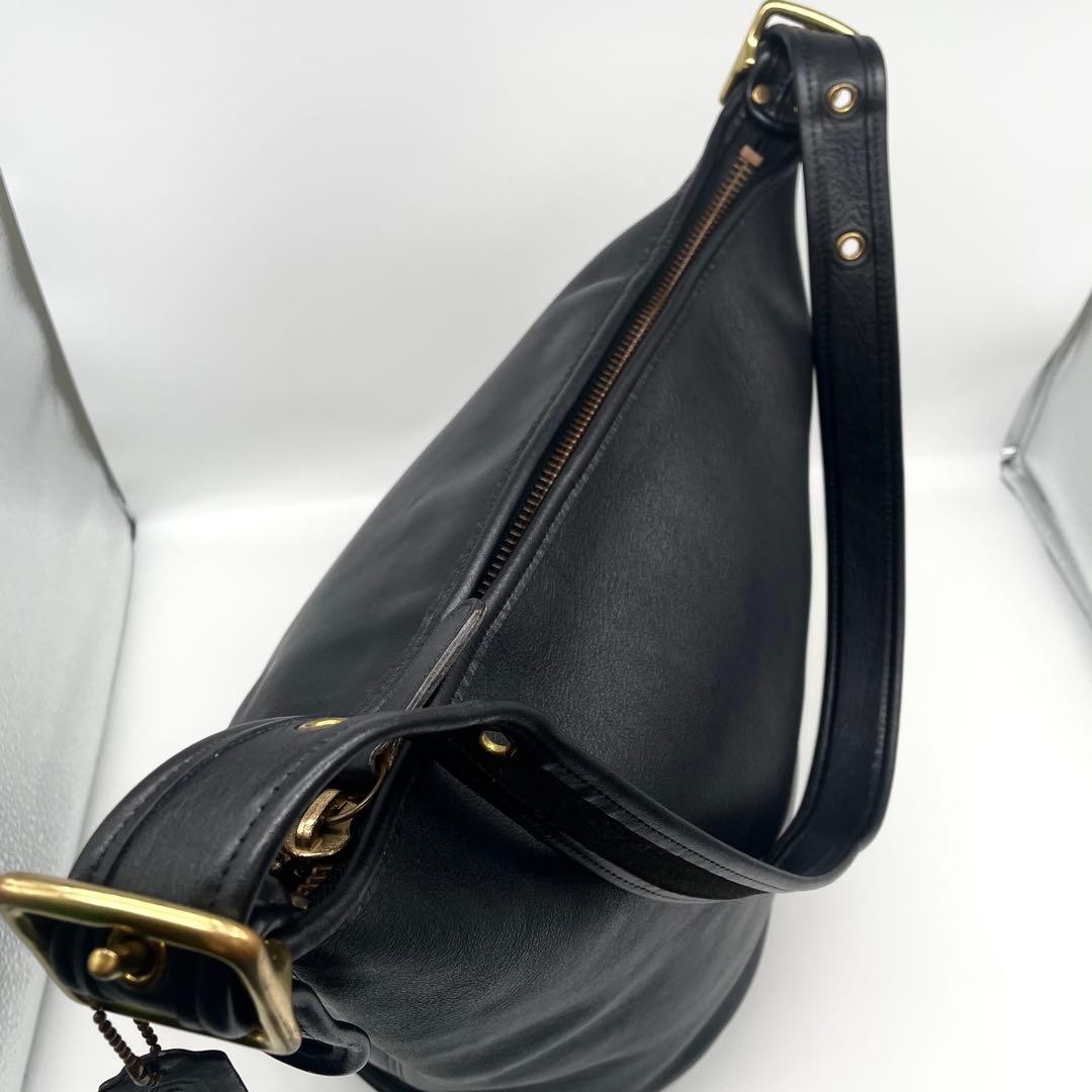 OLD COACH Duffle Bag Shoulder Black 9085 USA Made Bucket Type