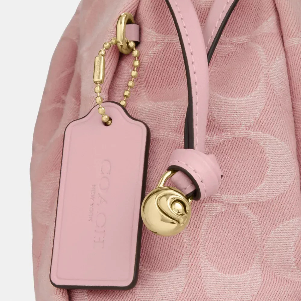 COACH Faye Shoulder Bag Signature Denim Light Pink CER68 IMNH1-New -1 day ship!!