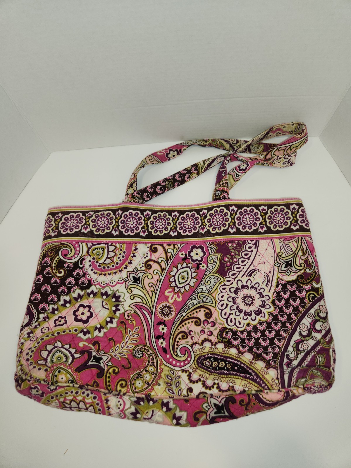 Vera Bradley Lilli Bell Grand Tote Retired Pink Purple Paisley Large Travel Bag