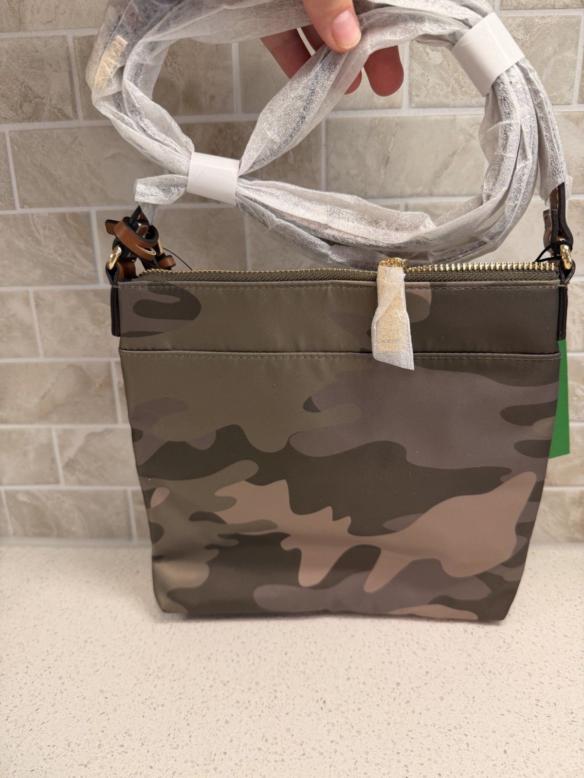 Purse Tommy Hilfiger Julia Camo Mini Crossbody Neutral Camo With Matching Wallet
