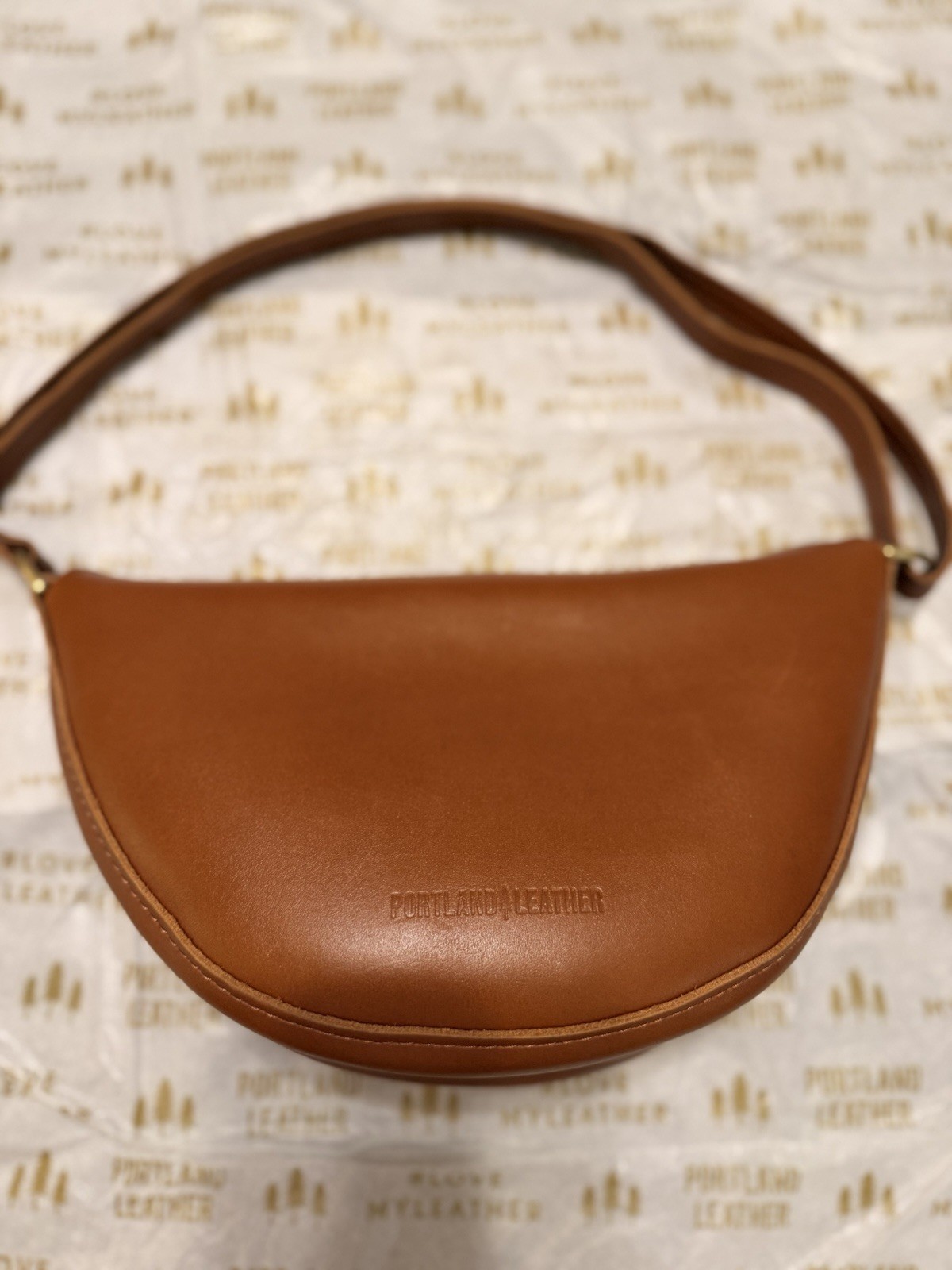 Portland Leather Goods Koala Sling Bag Shoulder Crossbody Bag Medium Honey