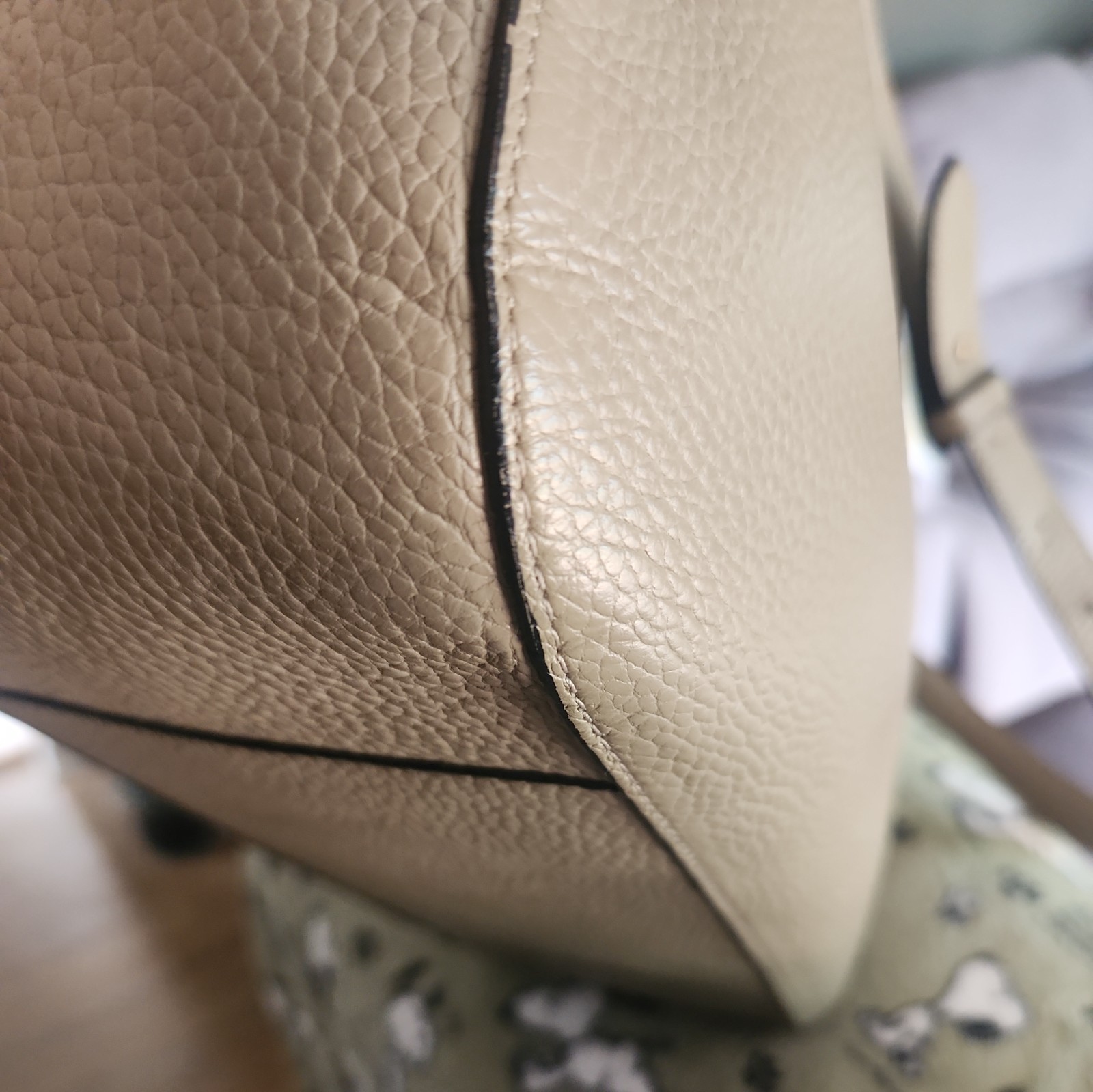 CUYANA Stone pebble Leather Shoulder Bag adjustable strap