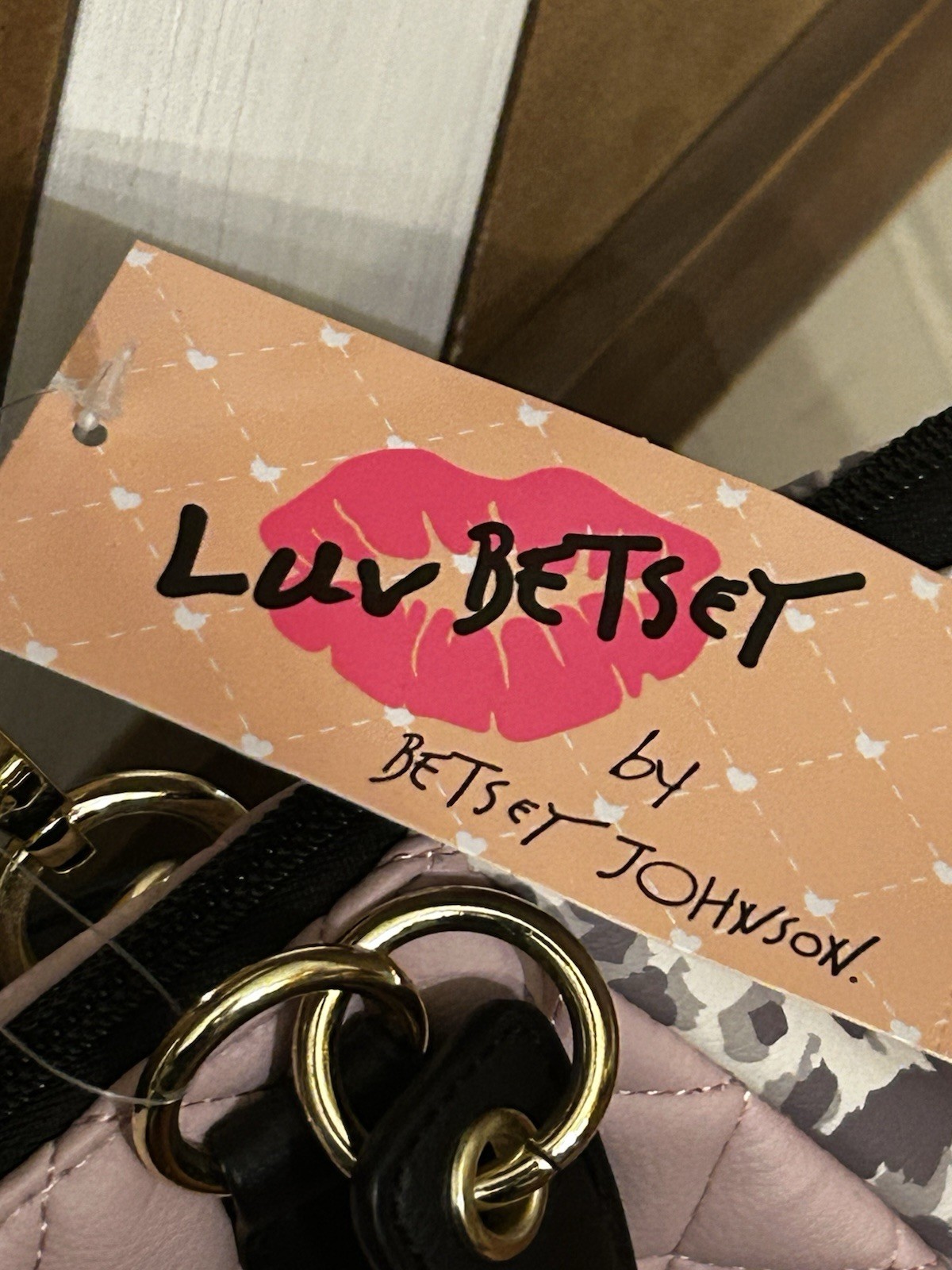 Luv Betsey by Betsey Johnson Pink Quilted Satchel Top Handle Zip Lined Pockets