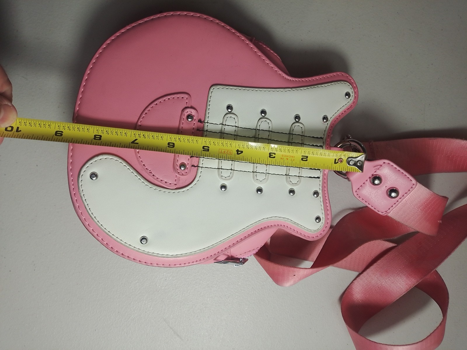 Women’s Pink Guitar Shaped Shoulder Bag Casual Female Great For A Concert Night