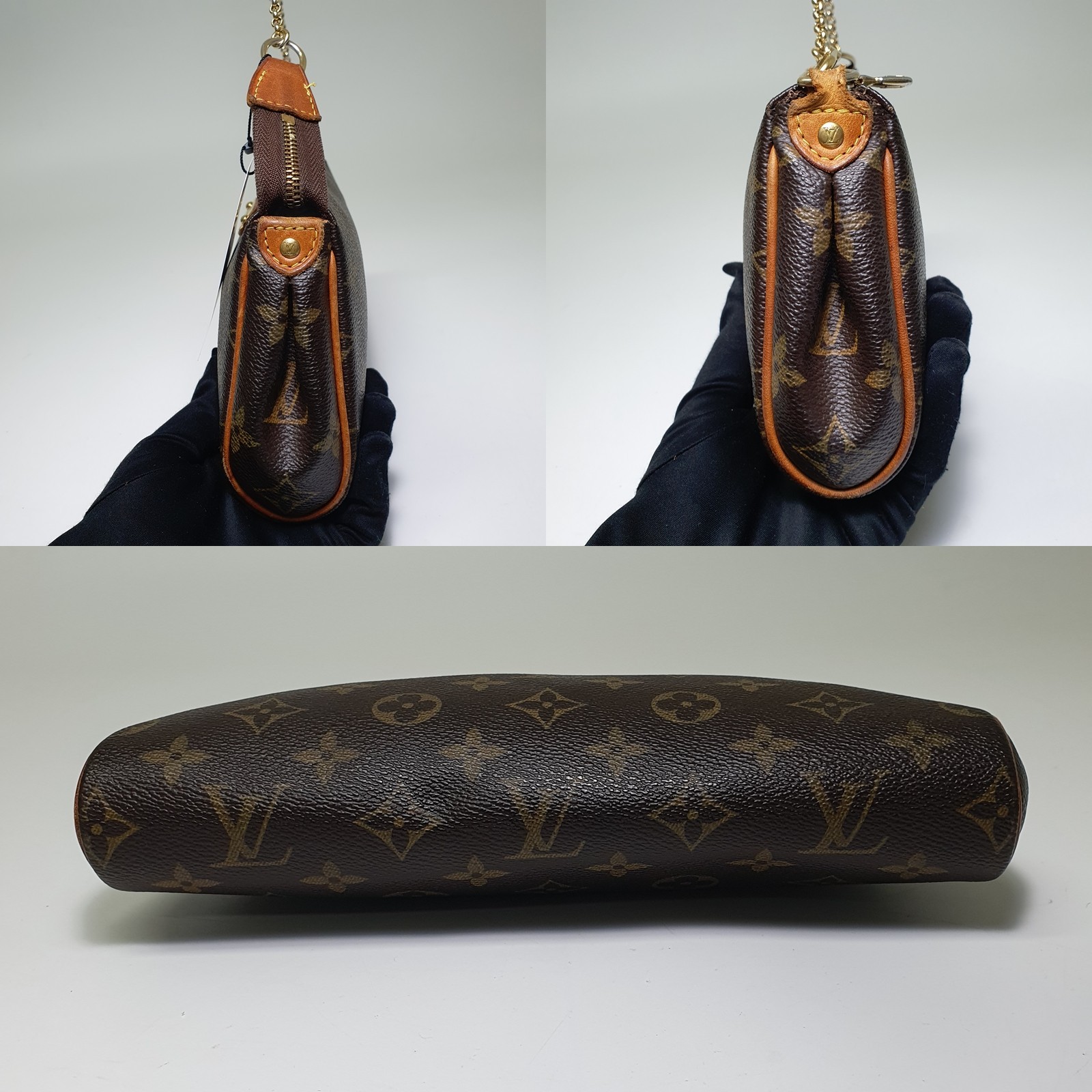 NO TARIFF Authentic Louis Vuitton Eva Clutch Monogram M95567 With Invoice LF506