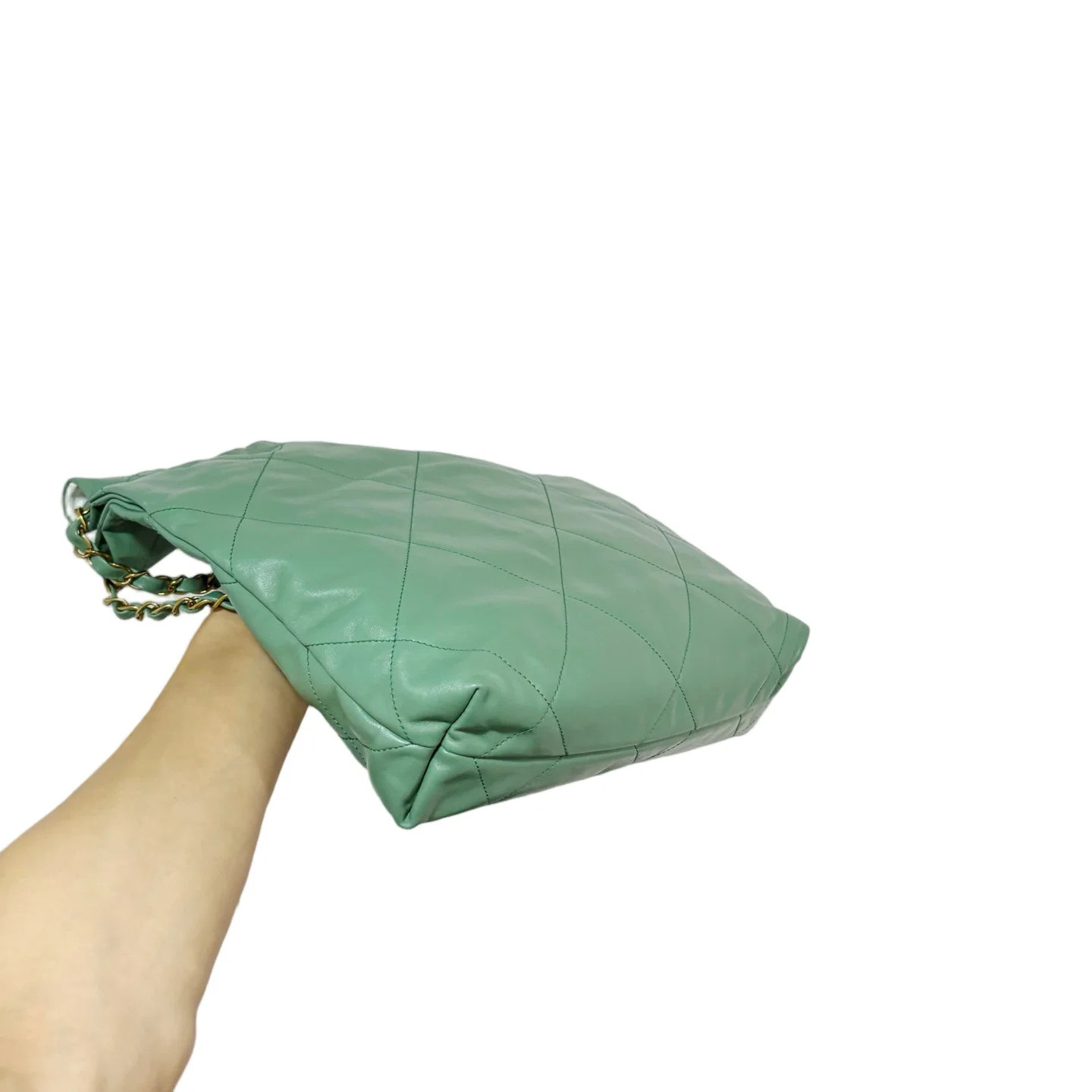 Chanel Quilted Small 22 Green Glazed Calfskin (vv071826a6r)