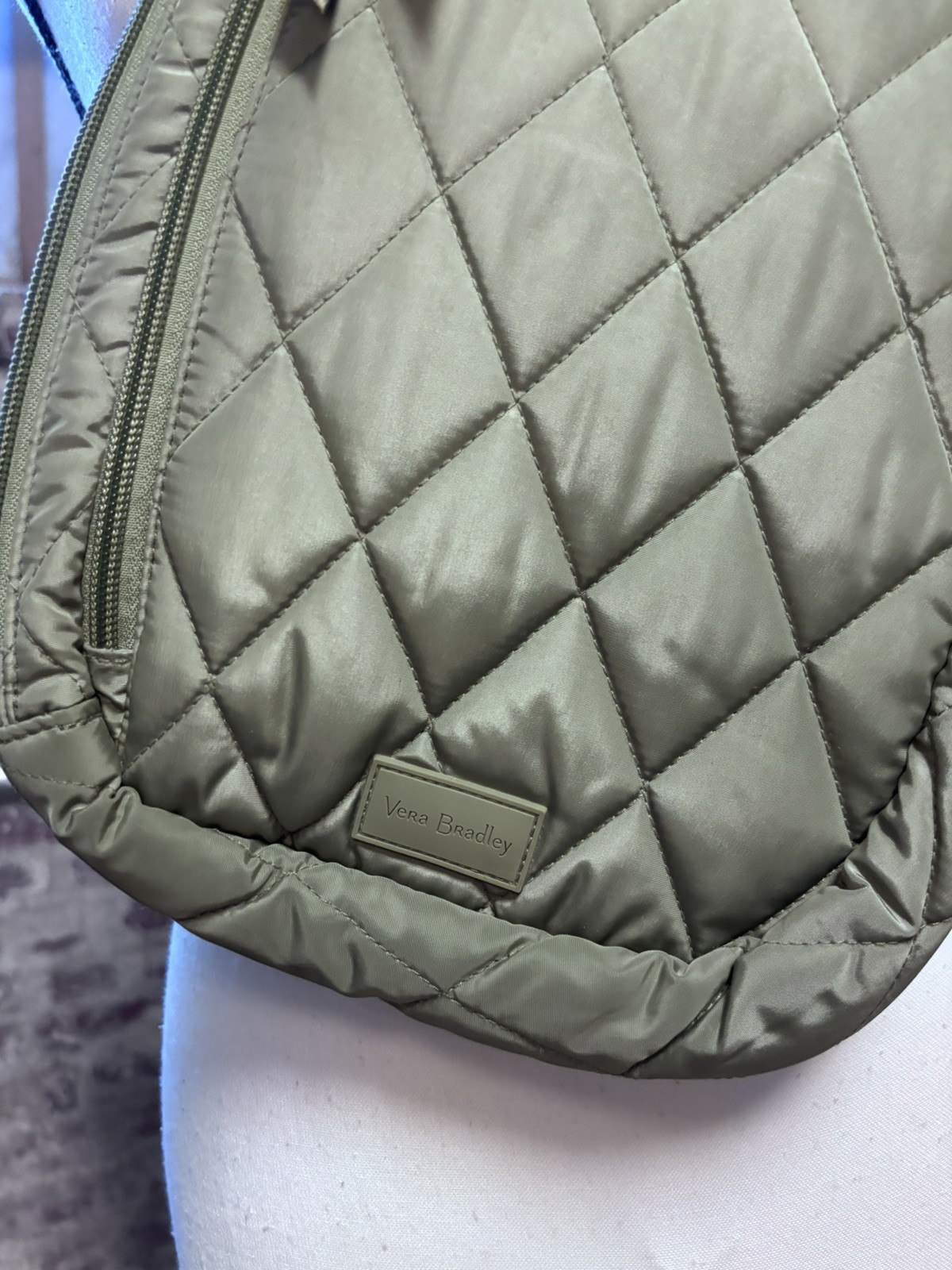 VERA BRADLEY Ultralight Essential Sling Backpack Sage Olive Green 29650-X64