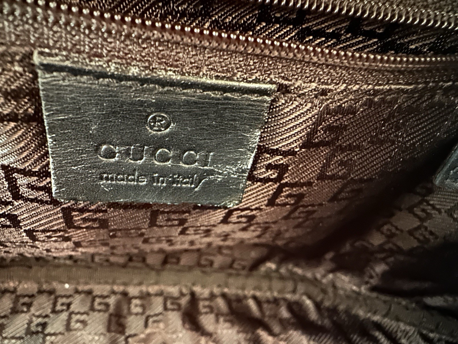 Vintage Early 2000s Suede Repainted Gucci Handbag Black With Silver Bamboo