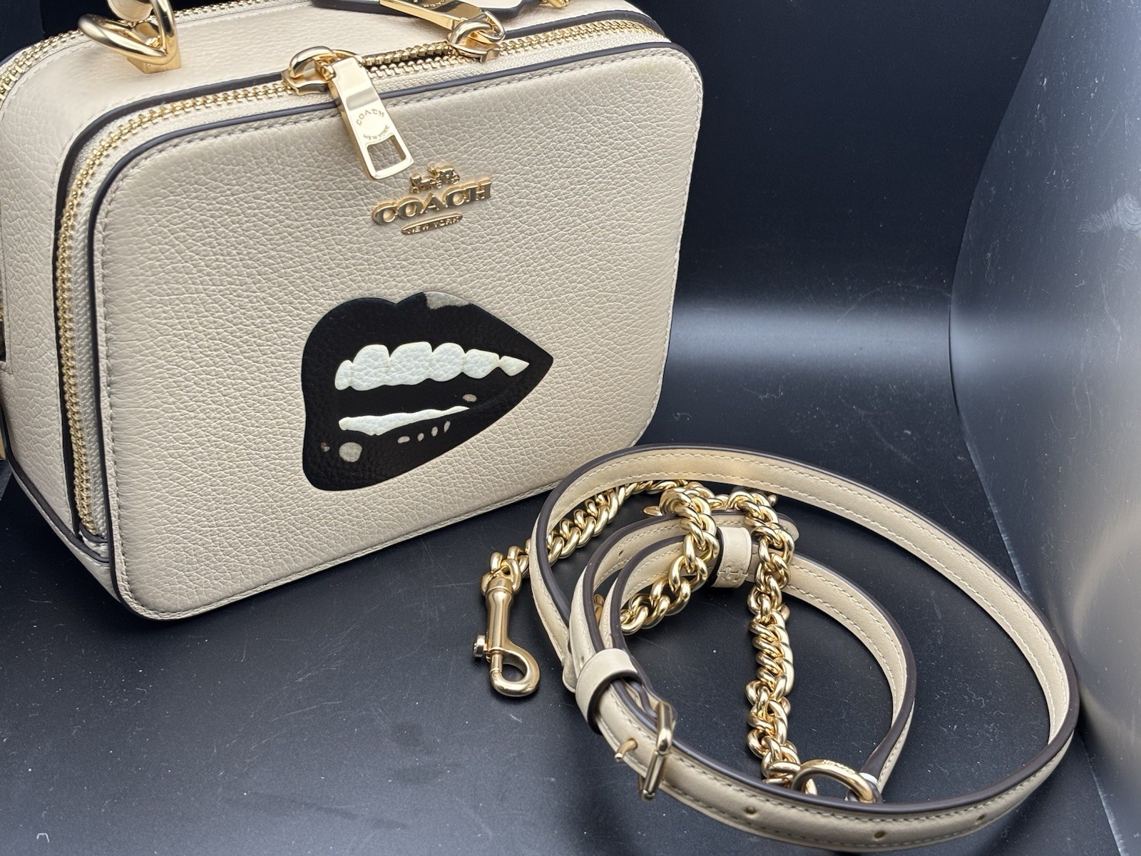 Coach X Tom Wesselmann Box Crossbody Ivory Leather CQ045 – NWT NEW