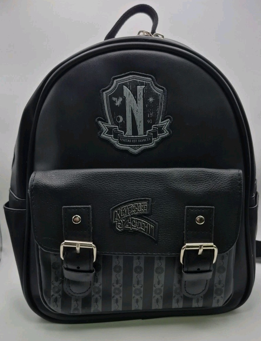 NWOT 2024 Wednesday Addams Nevermore Academy Black Mini Backpack Special Edition