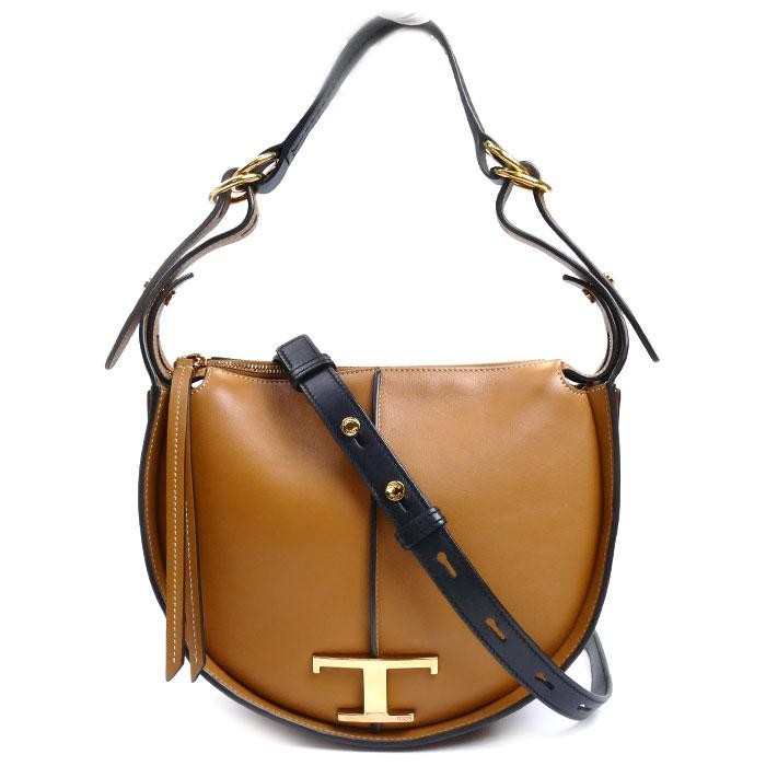 TOD’S Bag: T Timeless Small Hobo XBWTSAE02005OU175S Brown W25H20.5D11cm;