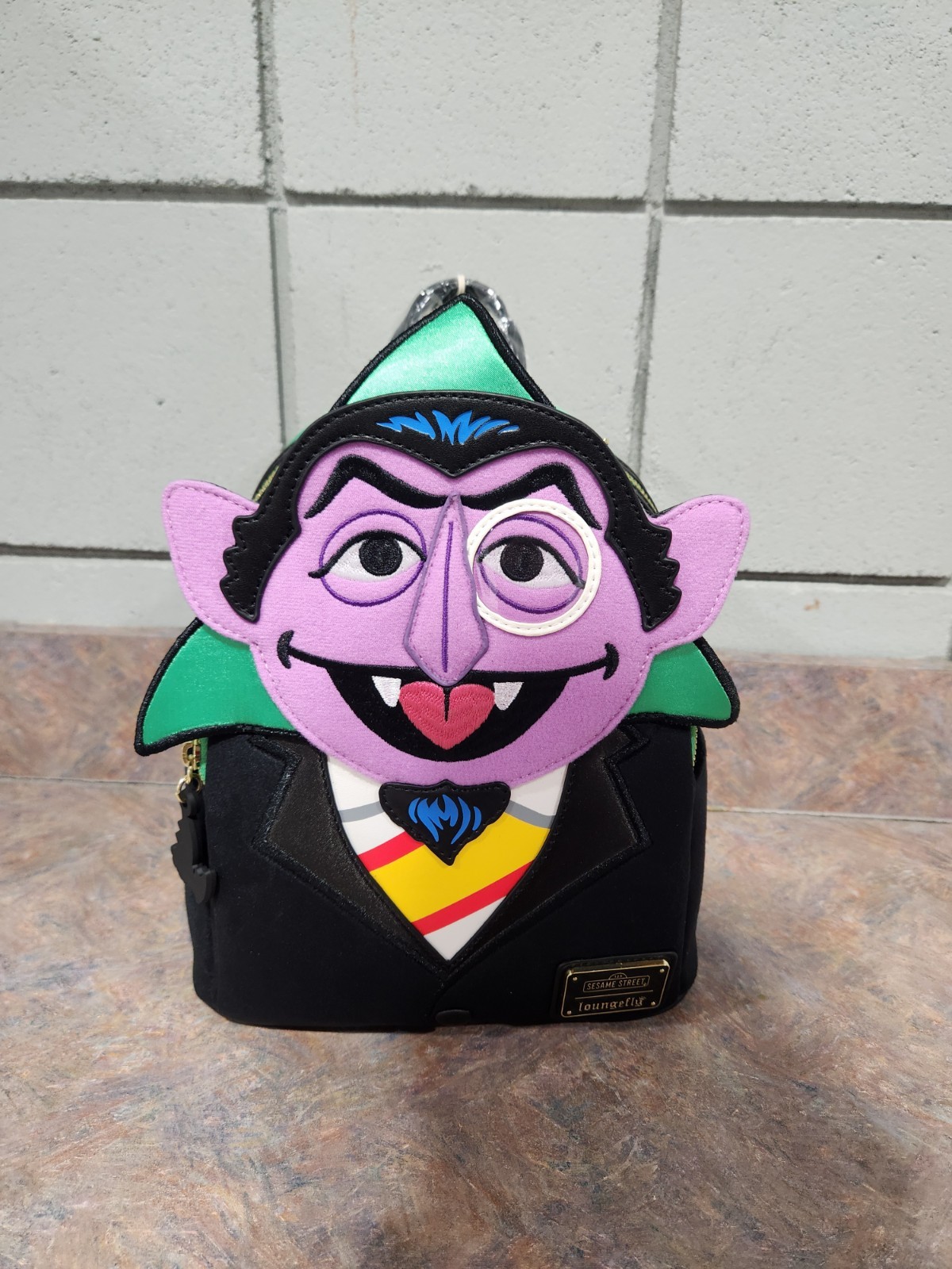 Loungefly Sesame Street Exclusive Count Von Count Cosplay Mini Backpack