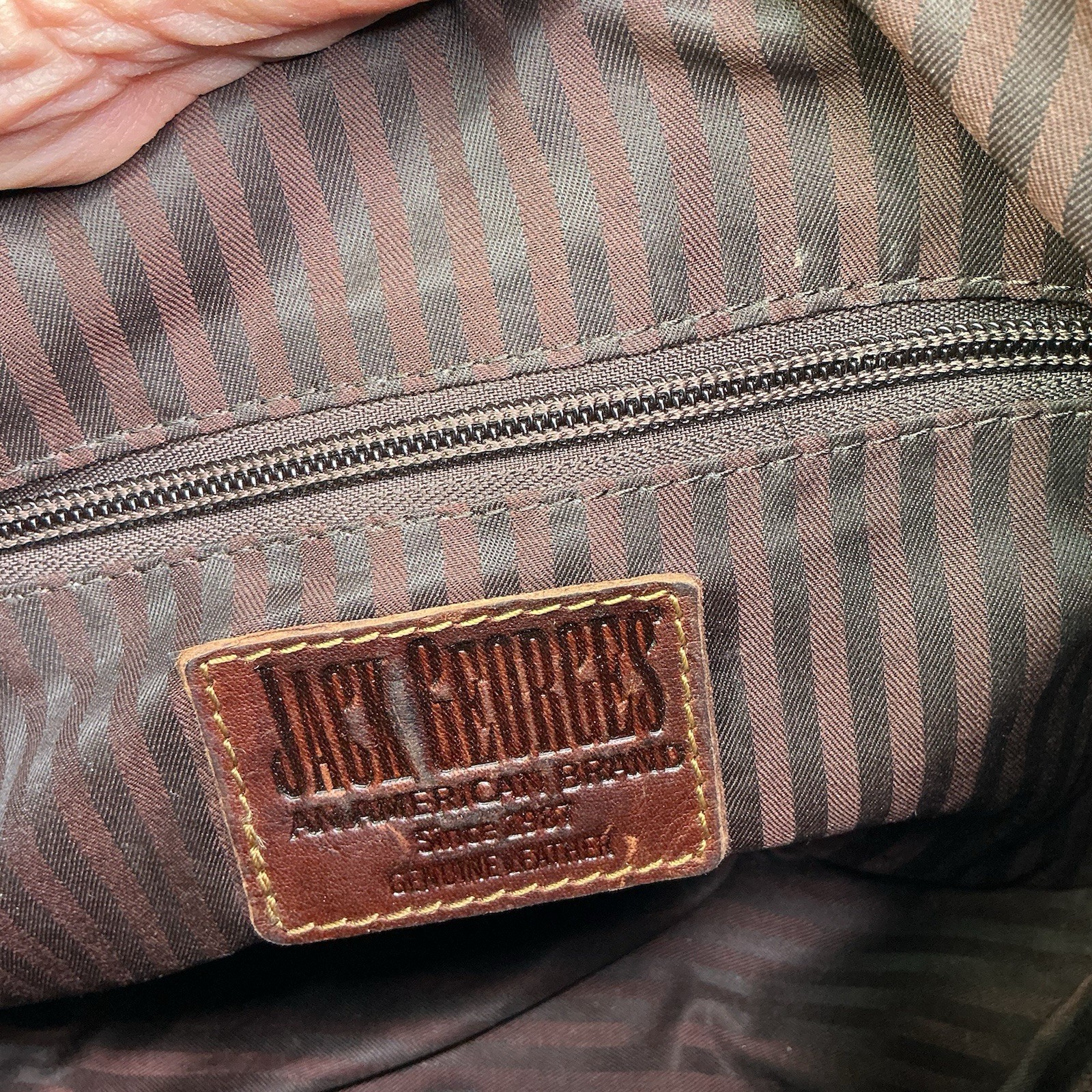 Jack Georges Voyager Midtown Hobo Bag Brown Leather Purse 10 X 11 in