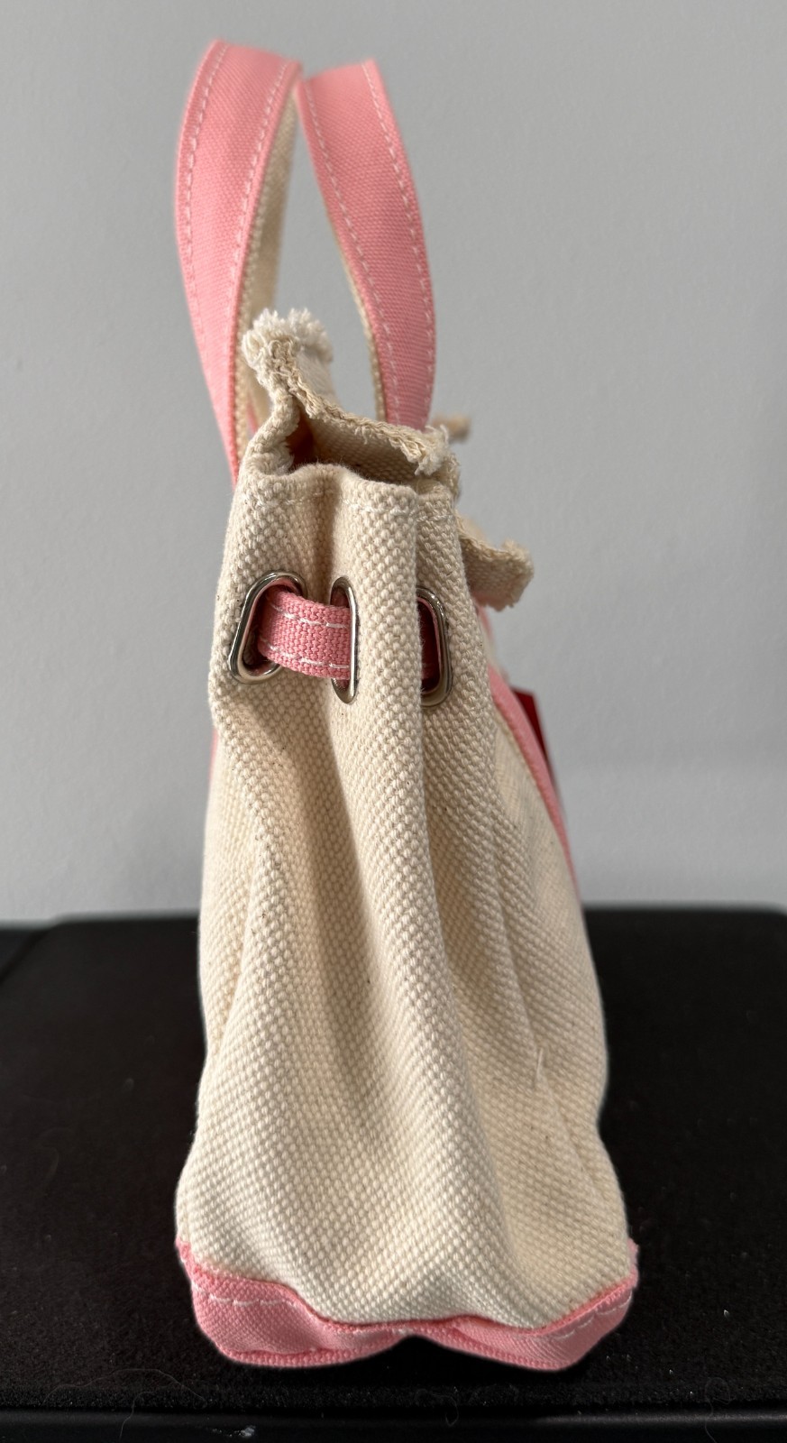 NEW Sunwin Madaket Classic Canvas Tote Marine Pink Trim