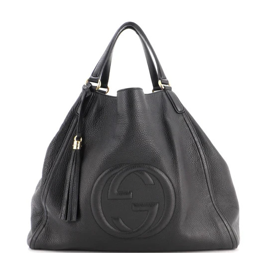 Authentic Gucci Soho Shoulder Bag Leather Large