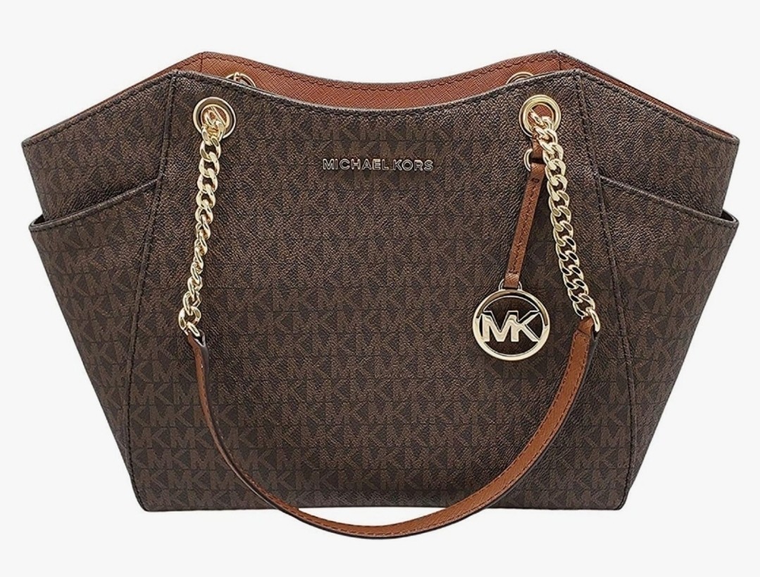 Michael Kors Jet Set Travel Large Chain Saffiano Leather Shoulder Tote