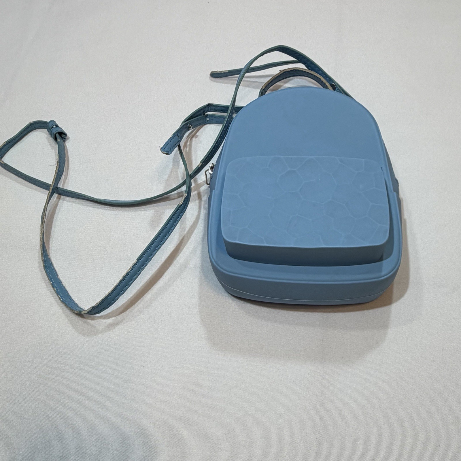 Crossbody Bag By Miniso Color Blue SILICONE